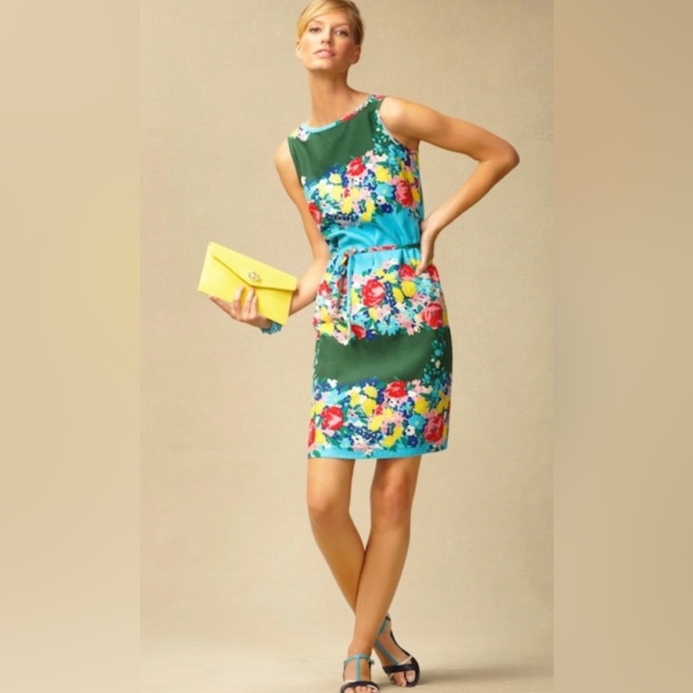 Talbots Springtime Garden Party Shift Sheath Dres… - image 1